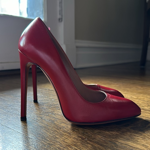 Rare Alaïa Lipstick Red 4.75" Heels 37.5 - Picture 13 of 13